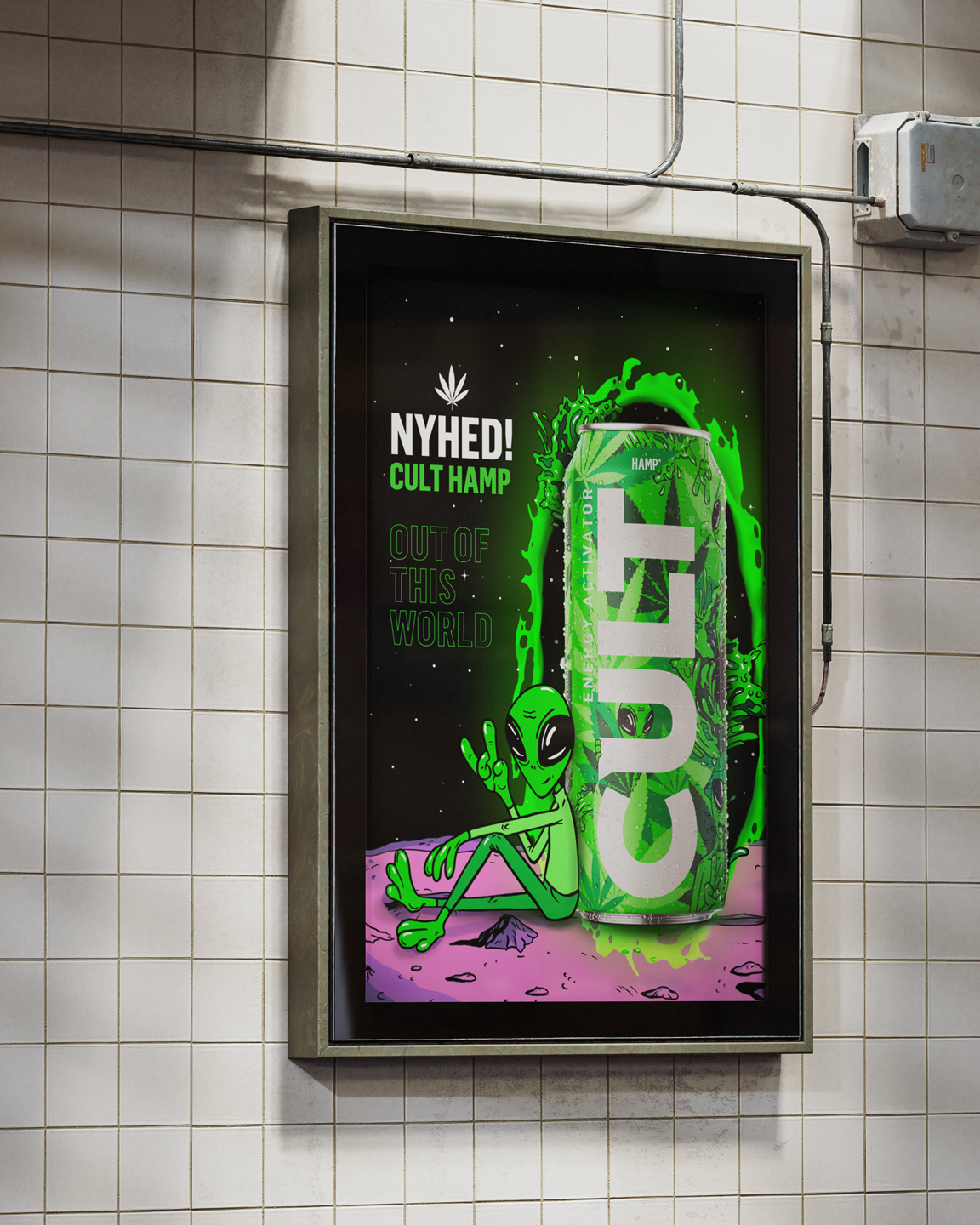 Cult Hamp Outdoor campaign poster design by Camilla Wedege