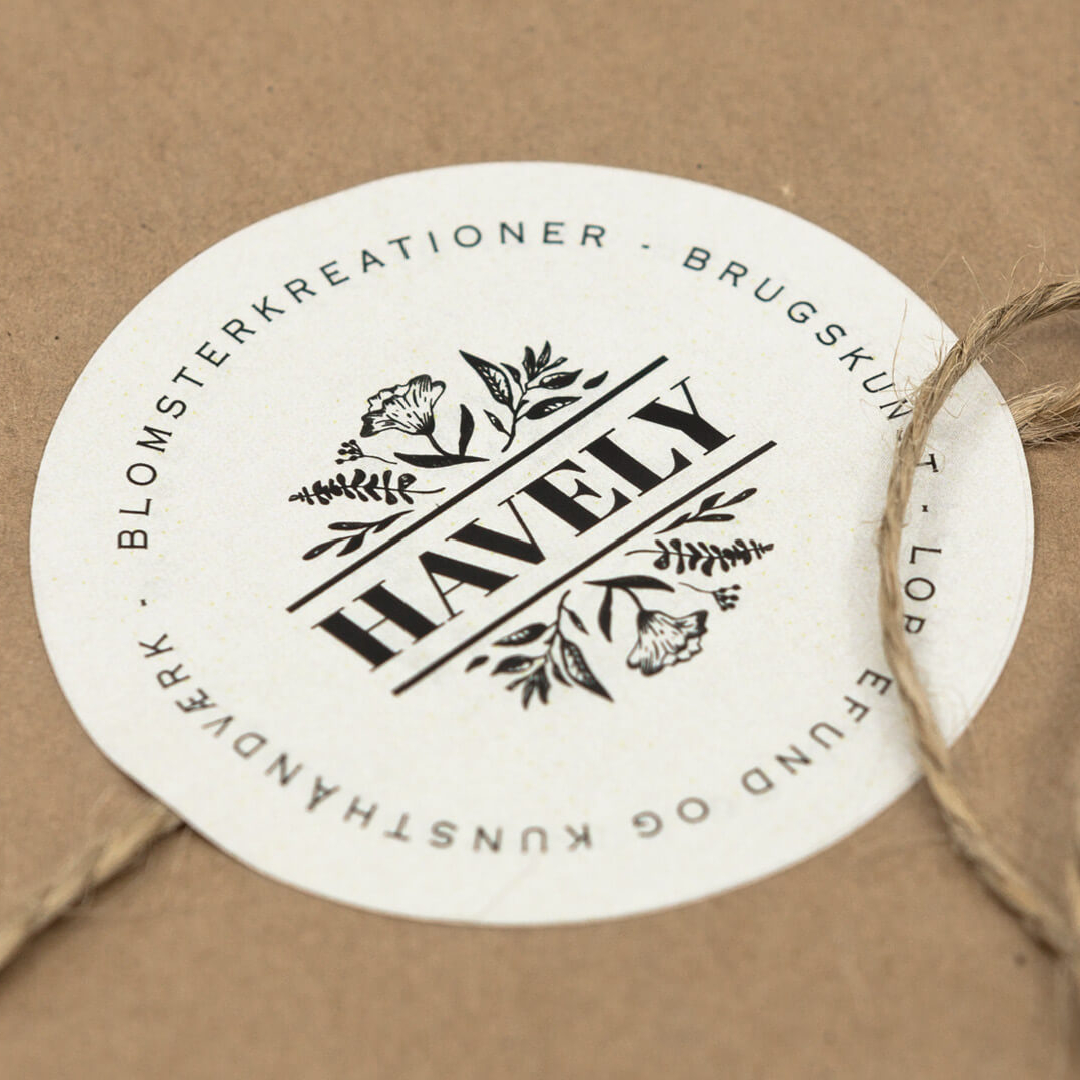 Havely shop sticker design by Camilla Wedege