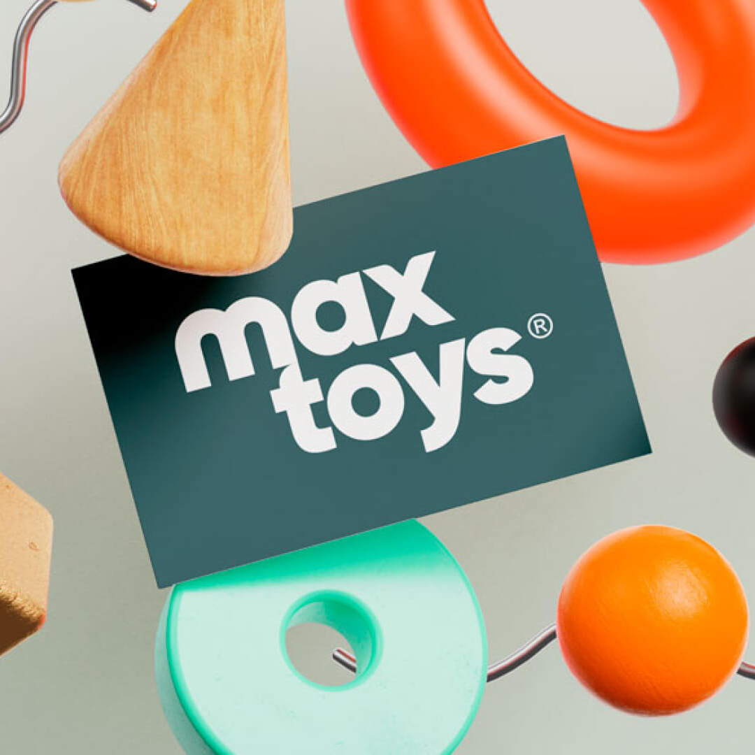 Max Toys playful businesscard mockup by Camilla Wedege