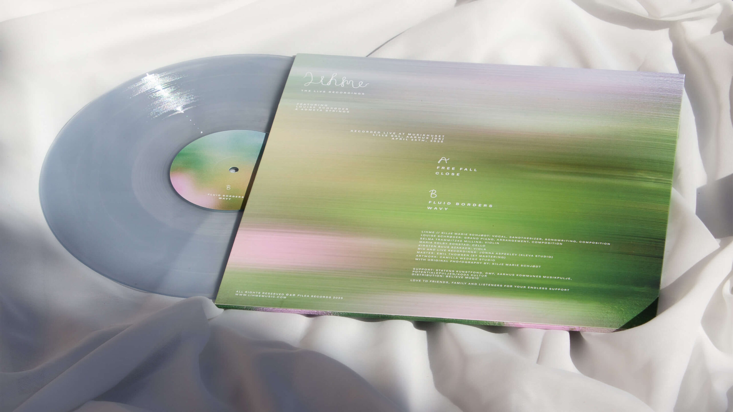 Lihme music EP backside album cover design by Camilla Wedege