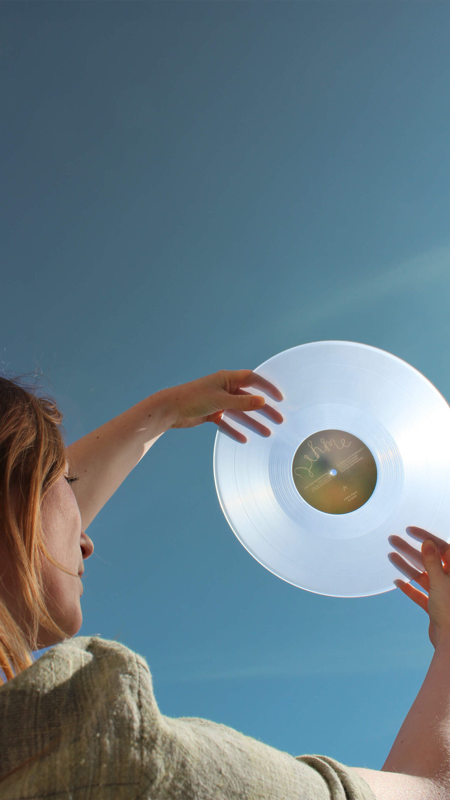 Lihme music with her clear EP on vinyl designed by Camilla Wedege
