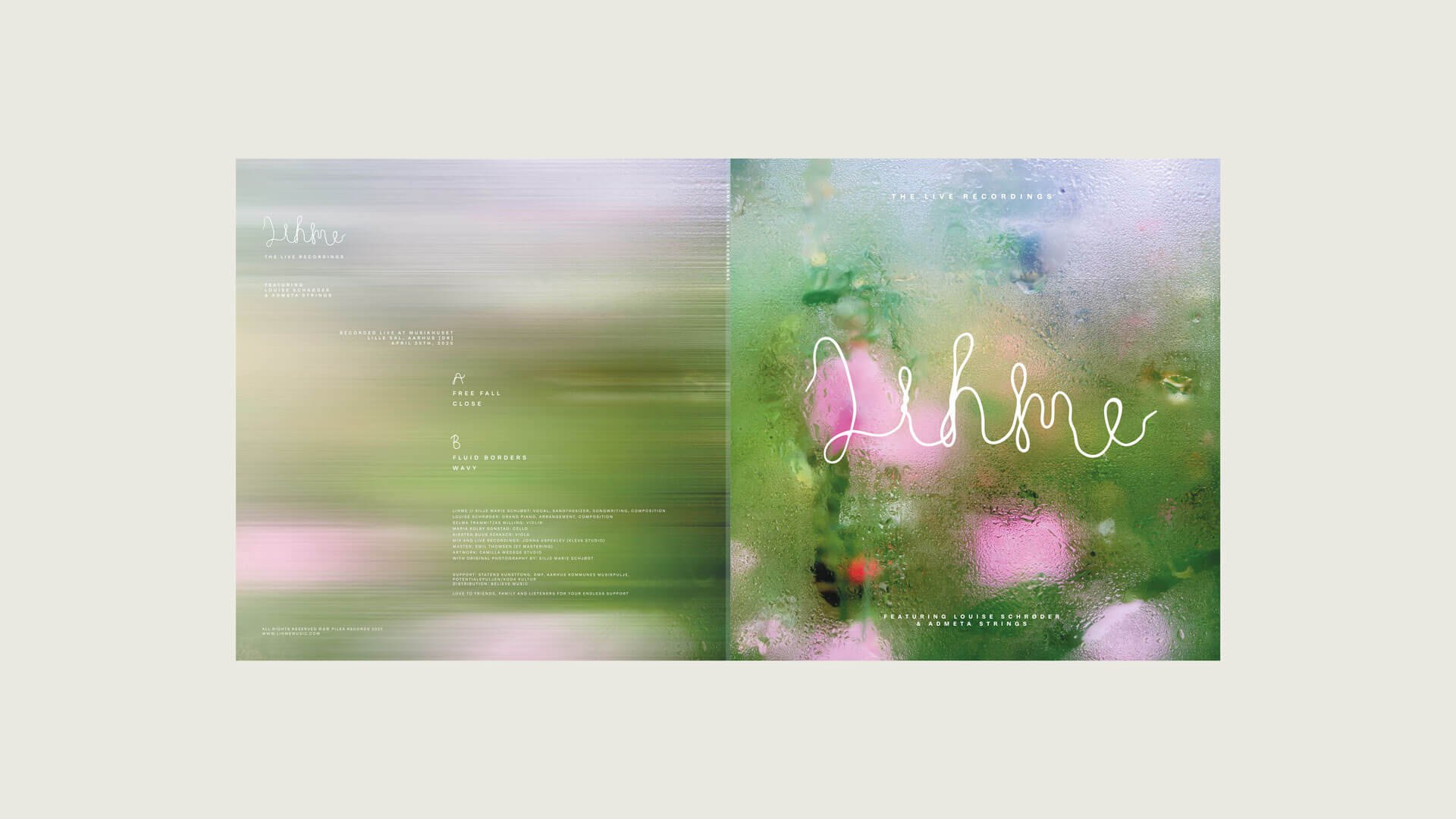 Lihme Live Recordings Album cover design by Camilla Wedege