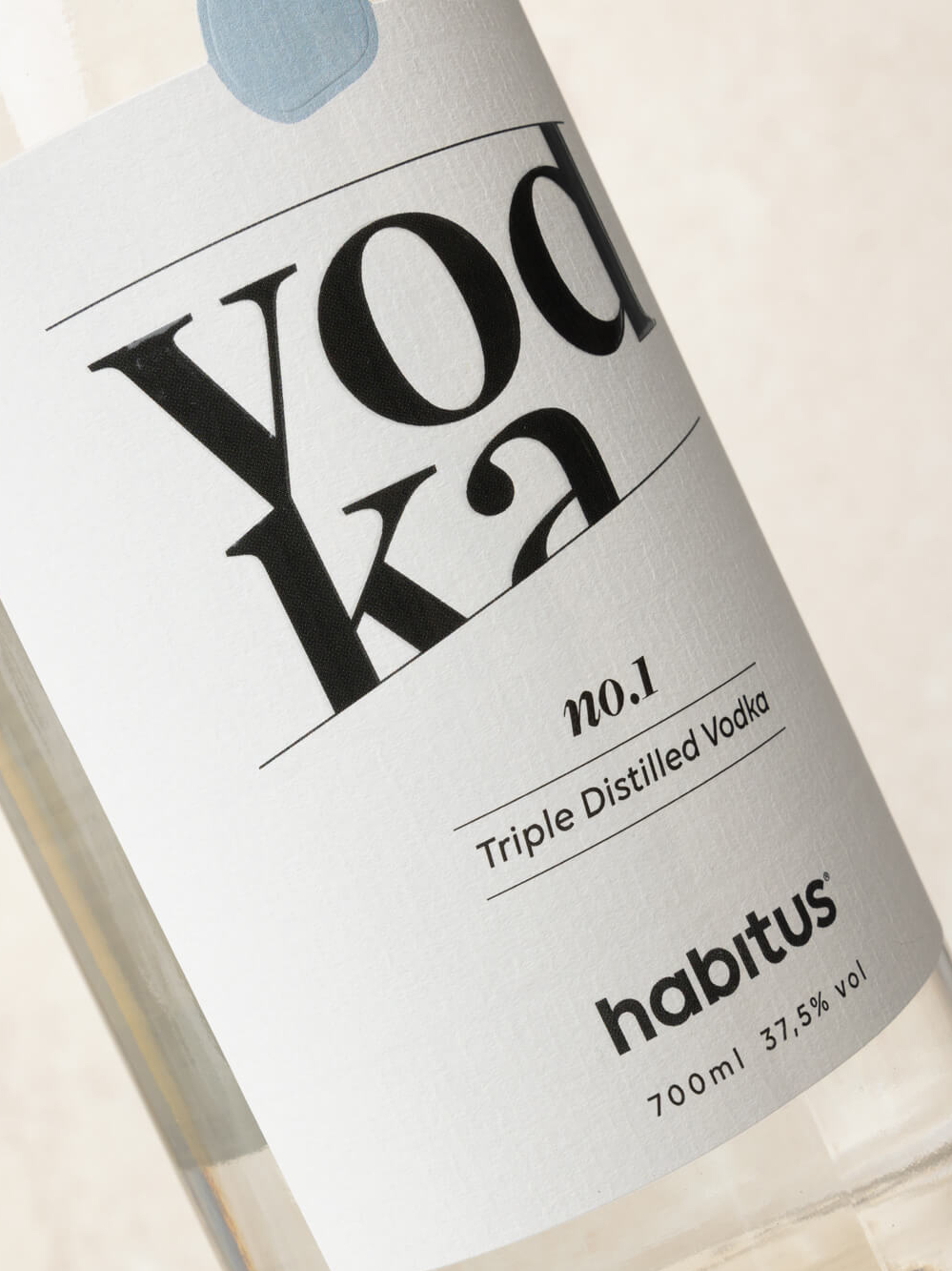 Habitus vodka label design by camilla wedege