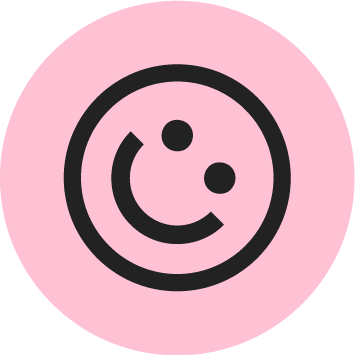 pink smiley sticker by Camilla Wedege